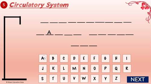 Circulatory System Hangman Game